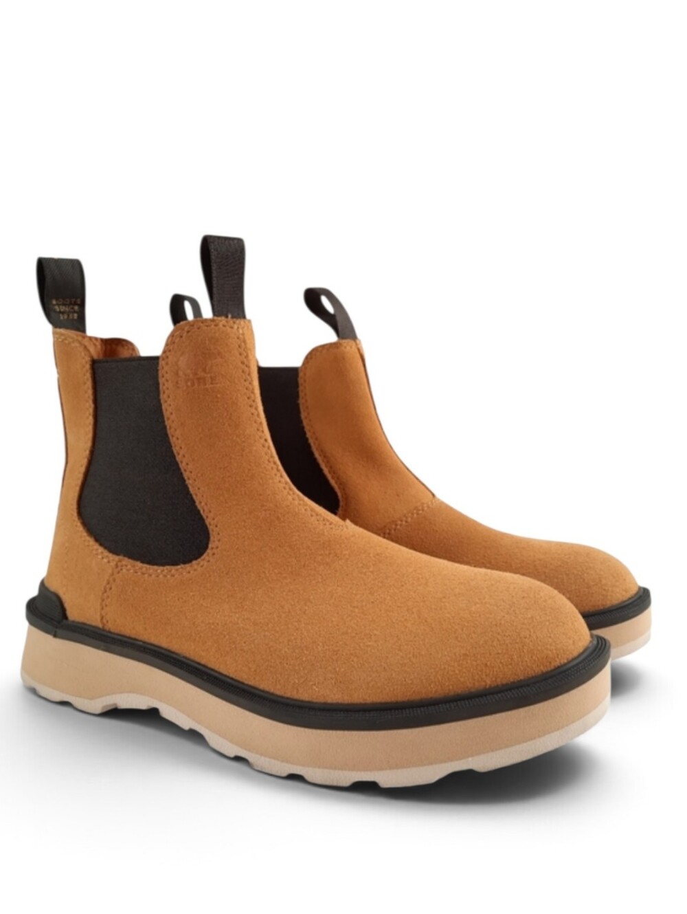 SOREL Waterproof Boots Chelsea Suede Leather Chunky Platform Lightweight Boho 8
